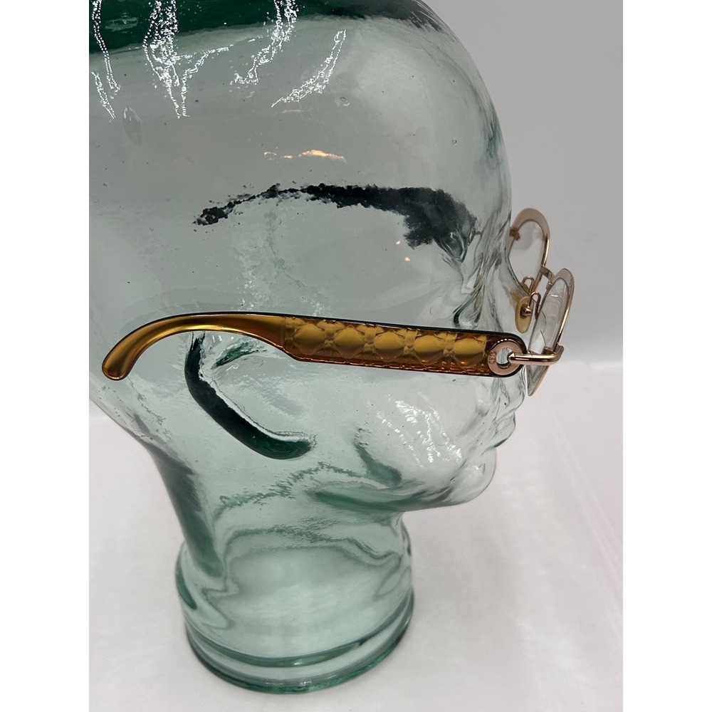 Christian Dior Vintage Carla 42W Gold Amber Oval glasses Frames Austria 49-22 - Picture 5 of 16